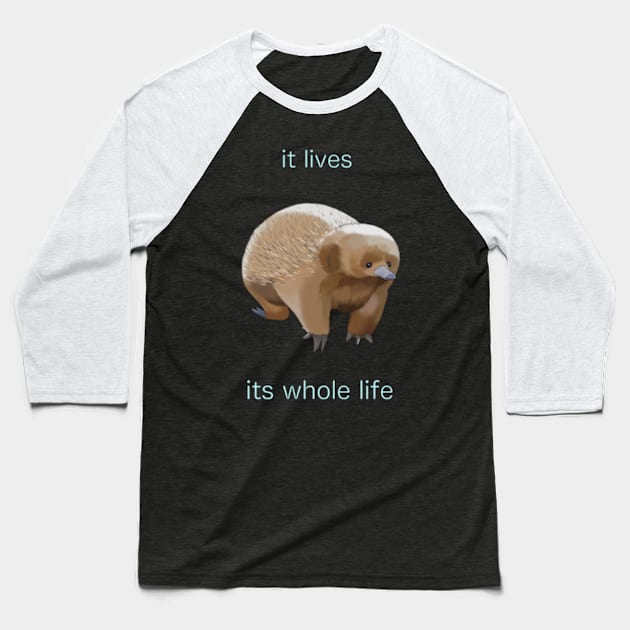 It Lives Its Whole Life Baseball T-Shirt by gummirat